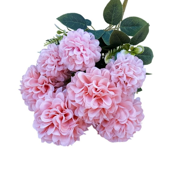Artificial Flowers, Pink Fake Hydrangea Flowers Real Touch Flower for Home Office Kitchen Restaurant Centerpieces Wedding Christmas Party Decoration