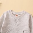 thumbnail image 4 of Generic Toddler Boys Girls Pullover Tops Fall Winter Long Sleeve Solid Colour Prints Tops Sweatshirt Pants 2PCS Outfits Clothes Set for Babys Clothes（18-24 Months Gray）, 4 of 8