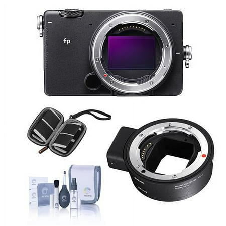 Image of fp Mirrorless Digital Camera Bundle with Sigma MC-21 Mount Converter Canon EF to Leica L & Memory Card Case