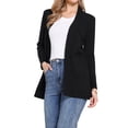 thumbnail image 4 of Cárdigan Abierto Inspire Chic para Mujer, Suéter de Punto Casual de Manga Larga, Elástico y Suave para Otoño e Invierno, Talla XS, Negro, 4 of 6