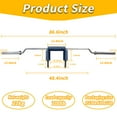 thumbnail image 2 of COZONY 700 lb Capacity Safety Squat Bar with Shoulder Neck Pad, Fits 2-Inch Weight Plates (Weights Not Included),Silver, 2 of 7