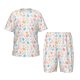 thumbnail image 1 of Balery Happy Easter Conjunto de Pijama Infantil de Manga Corta con Estampado – Ropa de Dormir de Algodón Suave-Small, 1 of 6