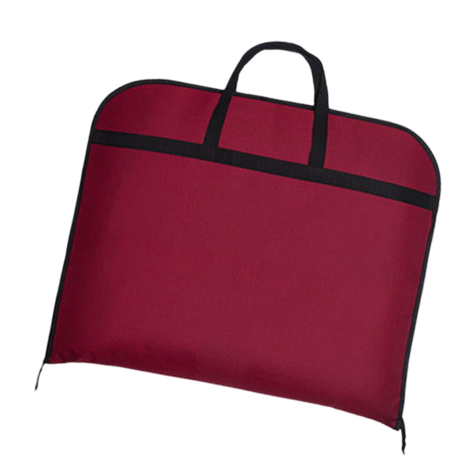 Baoblaze Hanging Garment Bag Dress Bag Men Women Suit Cover for Dresses Jackets suits Red