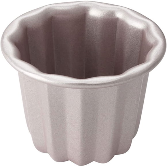 CHEFMADE Canele Mold Cake Pan, 2.6-Inch Non-Stick Canele Muffin Bakeware Cupcake Pan for Oven Baking (Champagne Gold)