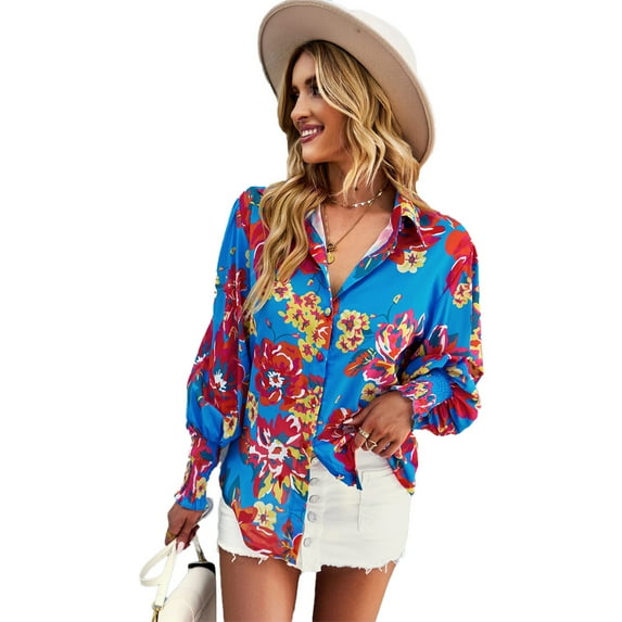 Blouses for Women Fashion, Women’s Long Sleeve Tops Casual Loose Blouses T Shirts S-XL