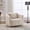 Beige, variant on NEW 31.5"W Upholstered Round Ottoman With Reversible Lid, Velvet Storage Stool, Channel Tufted Pumpkin-shape Footstool for Living room, Bedroom and Office, Navy