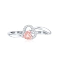 thumbnail image 4 of Rosec Jewels IGI Certified Lab Grown Pink Diamond Heart Ring (1 Ct, VS1 Quality) - Pink White Diamond Ring - Gift for Special Occasions, 925 Sterling Silver, US 4.00, 4 of 8