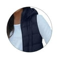 thumbnail image 7 of VISALY Womens Mid Long Puffer Vest Hooded Sleeveless Winter Coats Quilted Warm Zip Up Padded Outerwear Jackets with Poskets C Xxl, 7 of 7