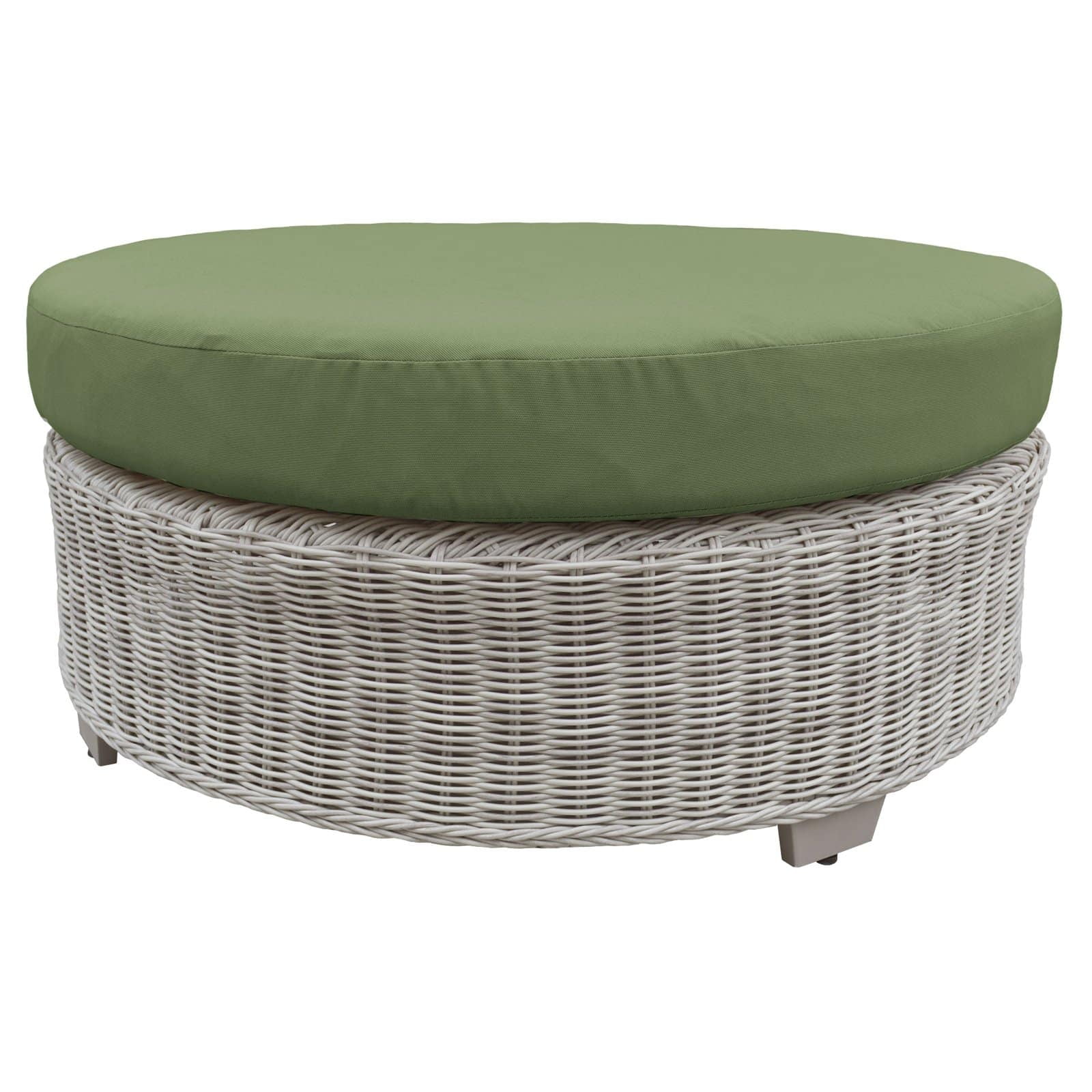 TK Classics Coast Round Wicker Coffee Table