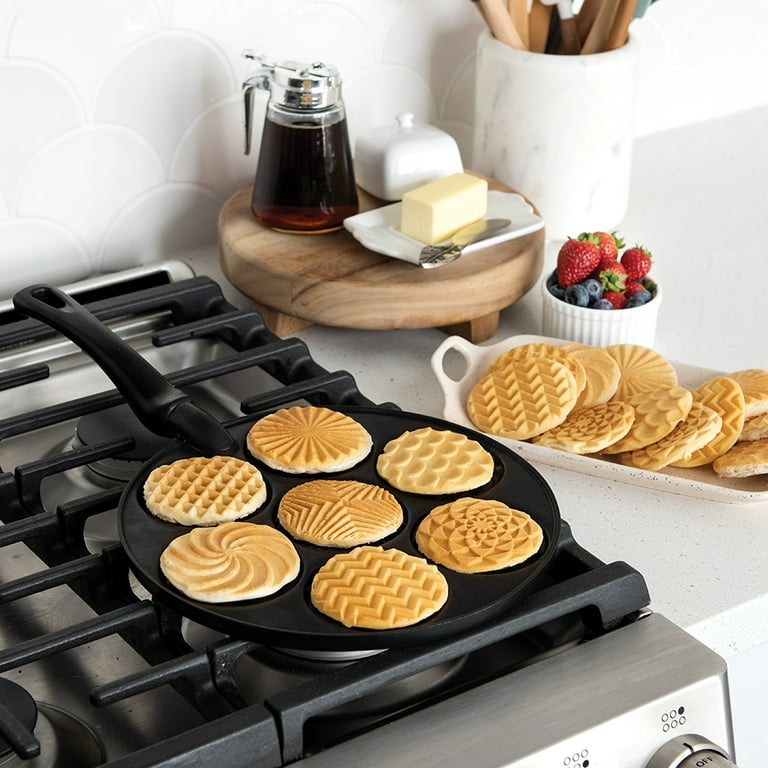 Nordic Ware Mini Silver Dollar 7 - 3 Waffle Pancake Maker Griddle