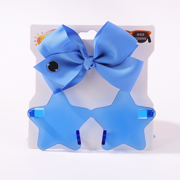 2 Unids/Pack Niños Verano Lazo Horquilla Geometría Gafas De Sol Protección Bebé Niñas Mar Vacaciones Accesorios Para El Cabello