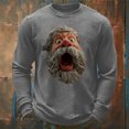 thumbnail image 4 of Christmas Shirts for Men Long Sleeve Casual Crewneck Funny Santa Claus Graphic Waffle Shirt Xmas Holiday Shirt, 4 of 4