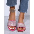 thumbnail image 3 of Women Black Allover Rhinestone Slide Sandals, 3 of 4