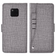thumbnail image 4 of Huawei P20 Wallet Case Huawei P20 Cover Premium PU Leather Folio Flip Notebook Cover Vogue Business with Credit Slots Wallet Case for Huawei P20 - Gray, 4 of 5