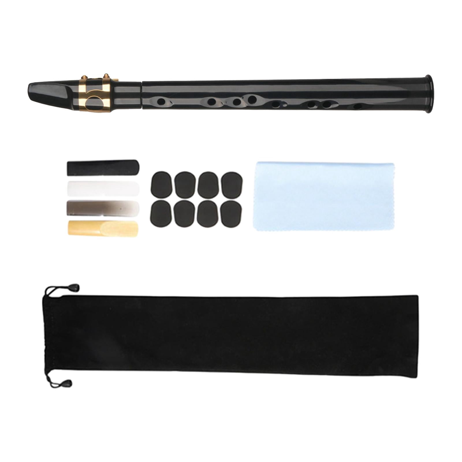 LeeQinersw Mini Pocket Saxophone Kits with Carring Bag Easy to Play Musical Instruments for Black