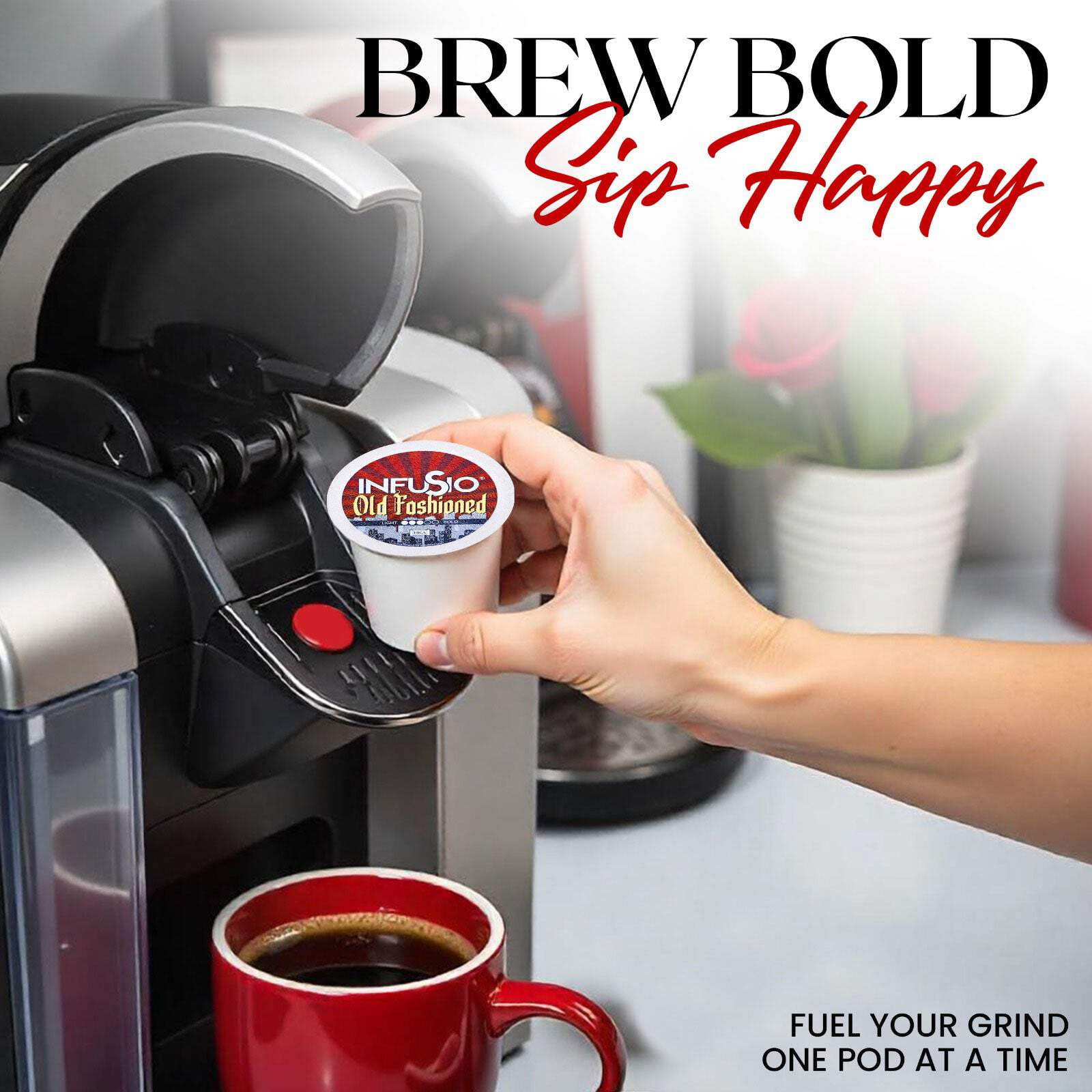 InfuSio Spirited Sips: Cask  Coffee Collection, Cocktail-Inspired Coffee Pods – 120 Count Variety Pack, 12 Flavors, Medium Roast, Compatible with Keurig Brewers