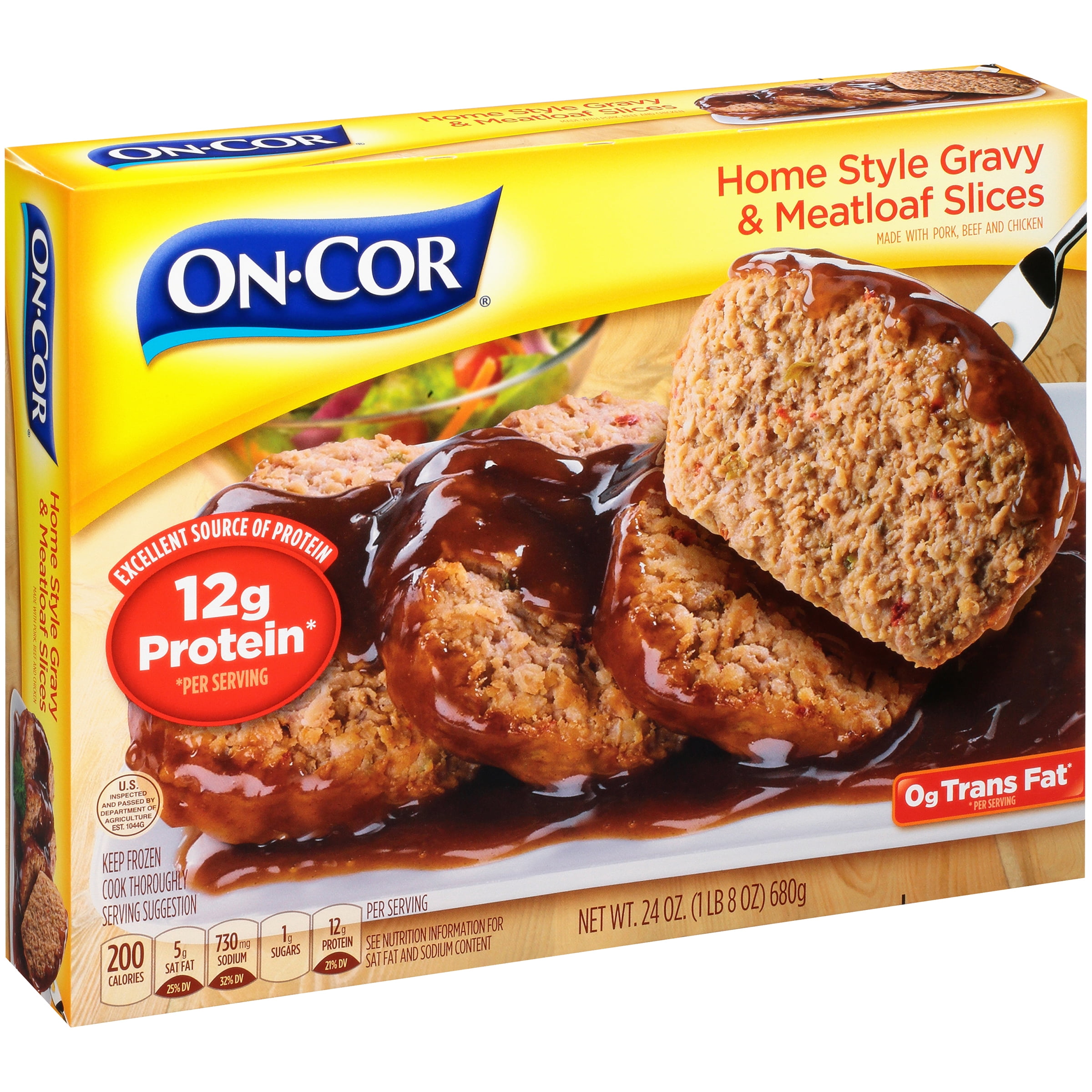OnCor® Frozen Foods, LLC Home Style Gravy & Meatloaf Slices, 24 oz