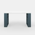 thumbnail image 5 of Ada Home Decor Furniture 4 Tier White Turquoise Briscoe Modern Desk, 5 of 8