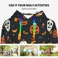 thumbnail image 6 of Hoodies for Women - halloween spooky fun pumpkins bats Comfrt Colour Drawstring Women'S Fashion Hoodies & Sweatshirts, Fall Outfits Clothes for Women 2024 Pullover with Kangaroo Pocket, 6 of 7