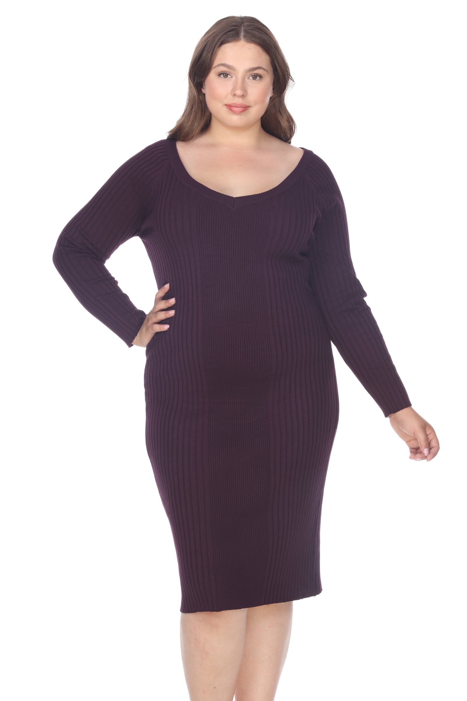 plus size white sweater dress