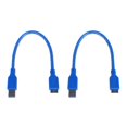 thumbnail image 1 of -B Data Cable, USB 3.0 Type A Male to -B Cable Suitable for Phones, Cameras and Hard Drives (0.3 Meters, Blue), 1 of 5