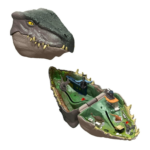 Jurassic World Rebirth Micro Adventure Mutadon Head, Playset Interactive Features & Small Figures