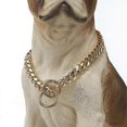 thumbnail image 3 of Collar de cadena de estrangulamiento para perros dorado, resistente, para control de perros, 3 of 4