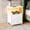 White-2 Drawers, variant on Tomnk End Table with Charging Station, Nightstand with Fabric Drawers, Side Tables with USB Ports & Outlets, Night Stand with Storage Shelf & Hooks, for Living Room/Bedroom, White