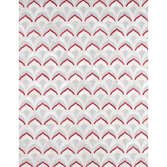 Pasargad Home Galaxy 8' x 10' Hand-Loomed Cowhide Silver Rug - All Ages, Indoors