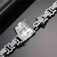 thumbnail image 5 of FEEL STYLE Male Zircon Byzantium Chain Bracelet for Men Women Hip Hop Jewelry 12MM 7", 5 of 5