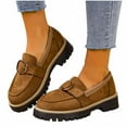 thumbnail image 6 of Wowcloth Women's Retro Loafers – Comfortable Round Toe Slip-On with Buckle Closure for Casual Fashion Wear, 6 of 9