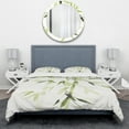 thumbnail image 2 of Designart 'Simplist Bamboo Leaves II' Cottage Duvet Cover Set, 2 of 4
