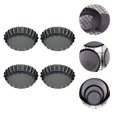 thumbnail image 3 of Miangastore 4pcs Quiche Pie Baking Pan Round Pizza Pan Pie Baking Pan with Loose Base, 3 of 9