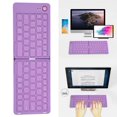 thumbnail image 4 of HLONK Foldable Wireless Keyboard Protable Folding Bluetooth-Compatible Full Size Ultra Slim Keyboard for iOS  Windows with Phone Stand (), 4 of 10