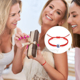thumbnail image 3 of 2pzs Pulseras Para Parejas Ajustables Mujer Con Ojo Turco Xtellar Rojo, 3 of 3