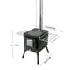 thumbnail image 2 of Quemador Acampando Al Aire Libre Estufa de Madera Leña Quemador Calentador de Acero Calentador inoxidable Conventana de Carpa Patio Patio Chimenea Cocinera Ideal para ideal, 2 of 6