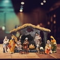thumbnail image 4 of DYIOO 7.87" Indoor Nativity Manger Set, 11Pcs Christmas Figurine Set for Scene Holiday Family Gift Religious Decorations(7.87 in x 2.15 in x 6.10 in), 4 of 9