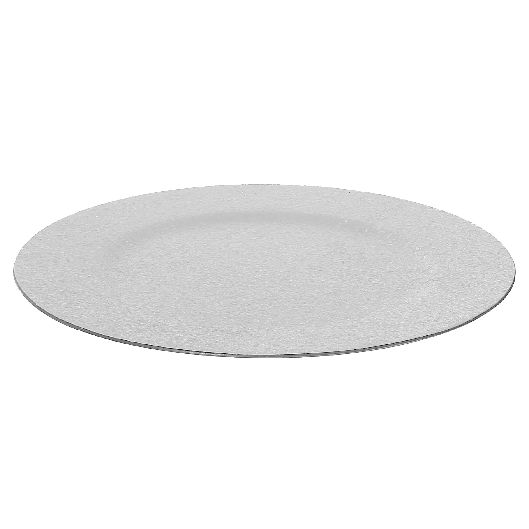 Assiette De Présentation (Paillettes) (Blanc) (33 Cm) - Lot De 12