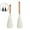 White, variant on WNFJR Multi Function Spatula Spoon, 2 Pcs Nonstick Silicone Spoonula with Wooden Handles, Matte Multifunction Spoon for Stirring, Baking, Stir-Frying, Scraping and Scooping