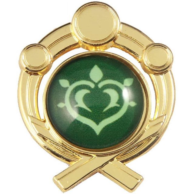 Genshin Impact Vision Broche - Broche luminoso Ojo de Dios - Accesorios de proyecto de juego para mujer H -