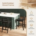 thumbnail image 4 of Costway 24-Inch Wooden Bar Stools Set of 4 with Ergonomic Backrest Counter Height Stools Black, 4 of 6