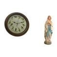 thumbnail image 4 of Reloj de Pared Decorativo Estatua Religiosa con Material Resina Vidrio Función de Alarma Arte Colgante Adecuado para Jardín Habitación Infantil, 4 of 7