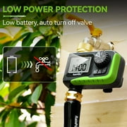 RainPoint Hose Timer, 1-Zone Large Screen Sprinkler Timer Programmable Watering Controller , Brass Inlet, Green