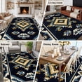 thumbnail image 5 of 5'x7' Area Rugs, Boho Navy Blue Indoor Outdoor Area Rug for Living Room Bedroom, Ethnic Art Geometric Southwestern Washable Bathroom Rugs Kitchen Floor Carpet Mats Home Decor Aesthetic, 5 of 8