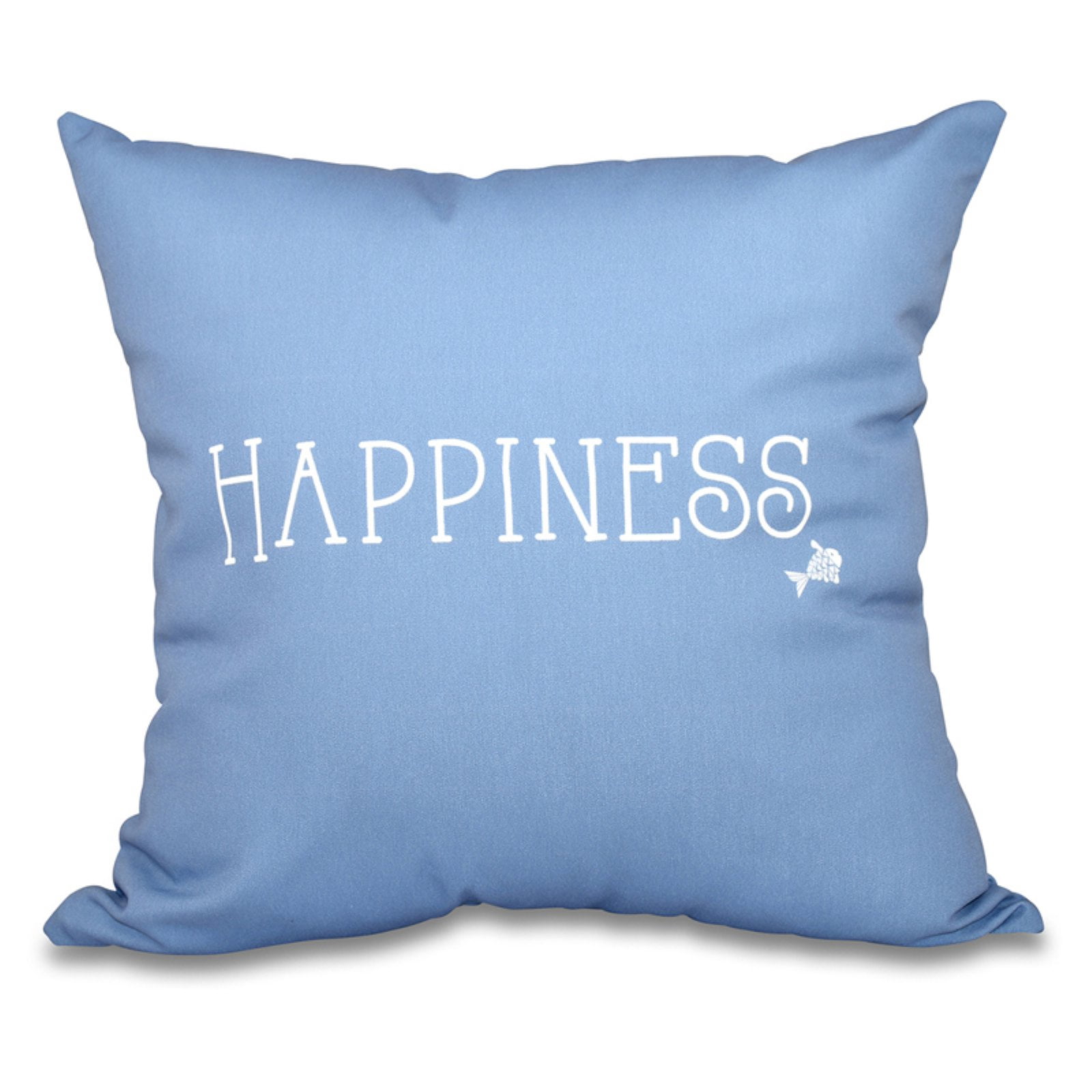 Simply Daisy 16" x 16" Coastal Happiness Word Print Pillow, Teal