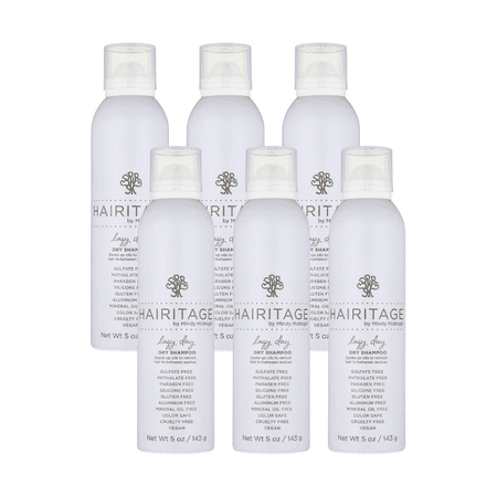 Hairitage Lazy Day Dry Shampoo, 5 oz (Pack of 6)