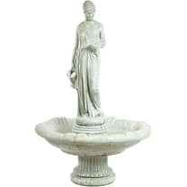 Solid Rock Stoneworks Medium Heebee Fountain - 60" Tall - Marble Tone
