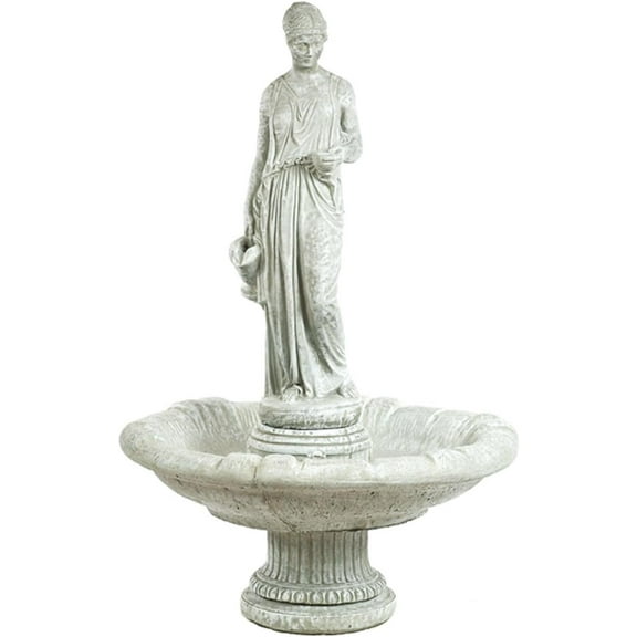 Solid Rock Stoneworks Medium Heebee Fountain - 60" Tall - Marble Tone