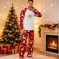 thumbnail image 2 of Meichang Family Christmas Pajamas Matching Sets with Xmas Tree Graphic Tops and Plaid Pant 2 Piece Christmas Pjs, 2 of 10