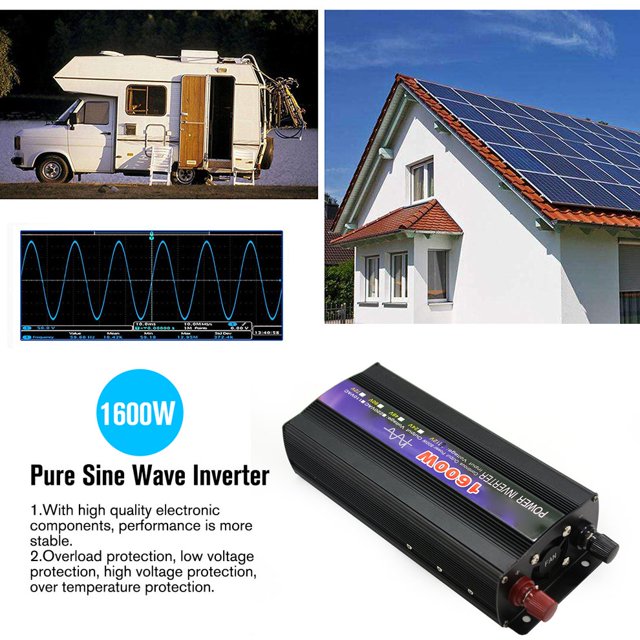 1600W Pure Sine Wave Intelligent String Inverter Power Inverter Car Inverter
